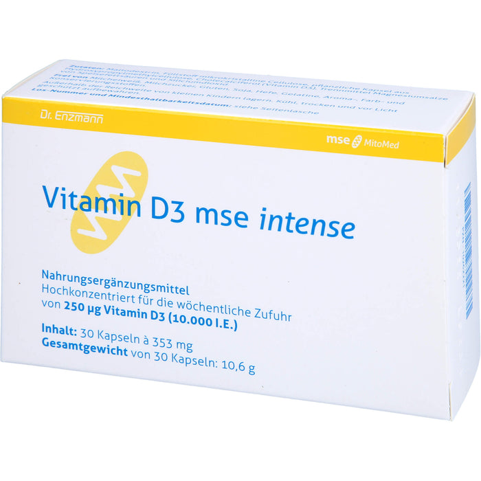 Vitamin D3 mse Intense Kapseln, 30 pc Capsules