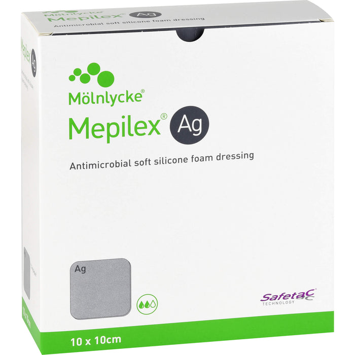 MEPILEX Ag Verband 10x10cm steril, 10 St VER