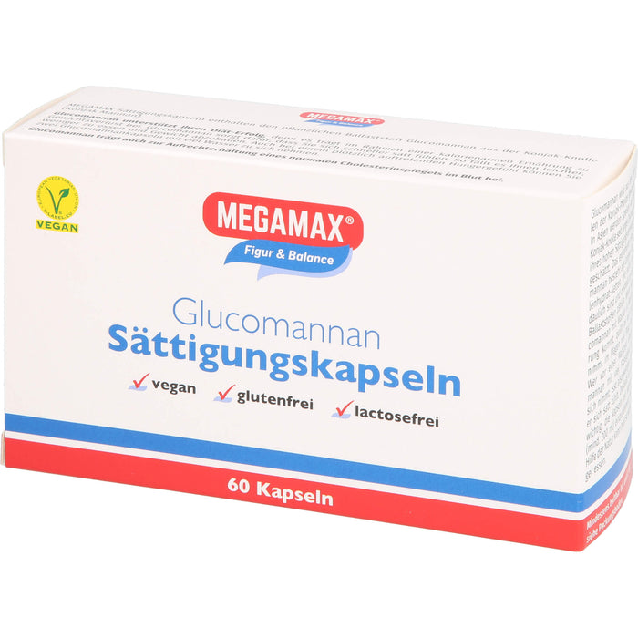 MEGAMAX Figur & Balance Glucomannan Sättigungskapseln, 60 pc Capsules