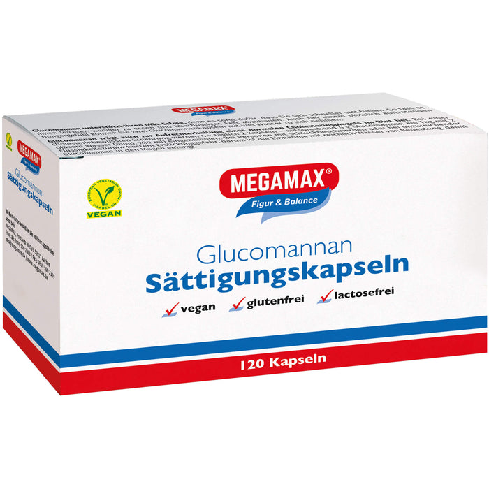 MEGAMAX Figur & Balance Glucomannan Sättigungskapseln, 120 pc Capsules