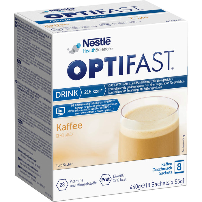 OPTIFAST home Drink Kaffee Pulver in Sachets, 8 pc Sachets