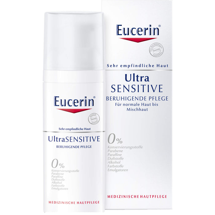 Eucerin UltraSensitive beruhigende Pflege für normale bis Mischhaut, 50 ml Cream