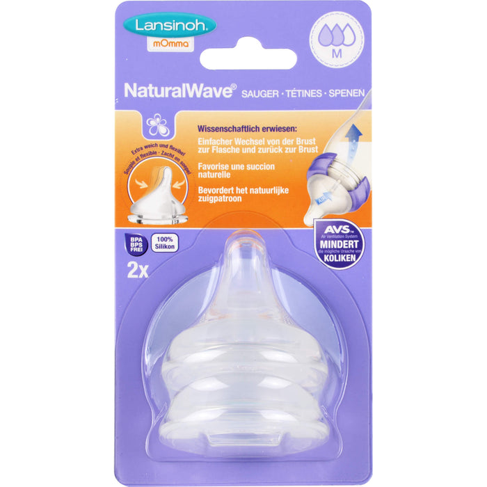 Lansinoh Naturalwave Silikonsauger M, 2 pc Aspirateur