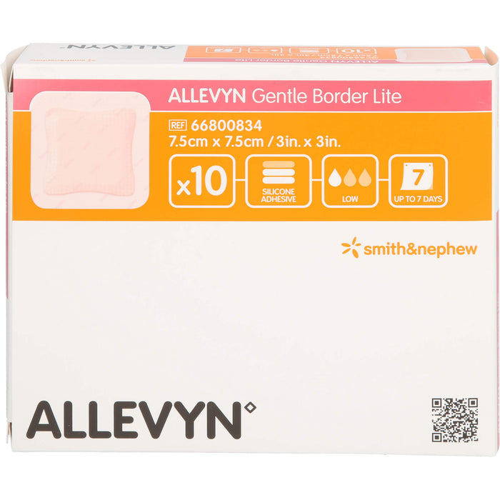 ALLEVYN Gentle Border Lite 7,5x7,5cm Verband, 10 St VER