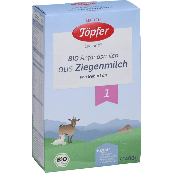 Töpfer Bio Anfangsnahrung auf Ziegenmilchbasis 1, 400 g PUL