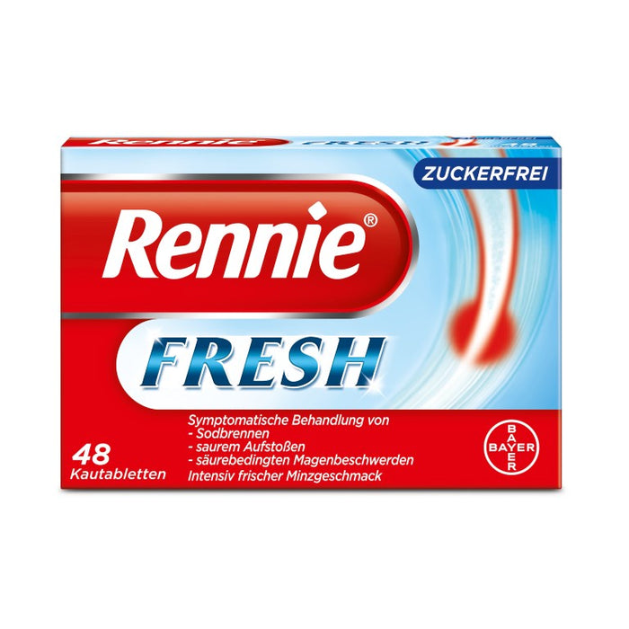 Rennie fresh Kautabletten zuckerfrei Minzgeschmack, 48 pc Tablettes