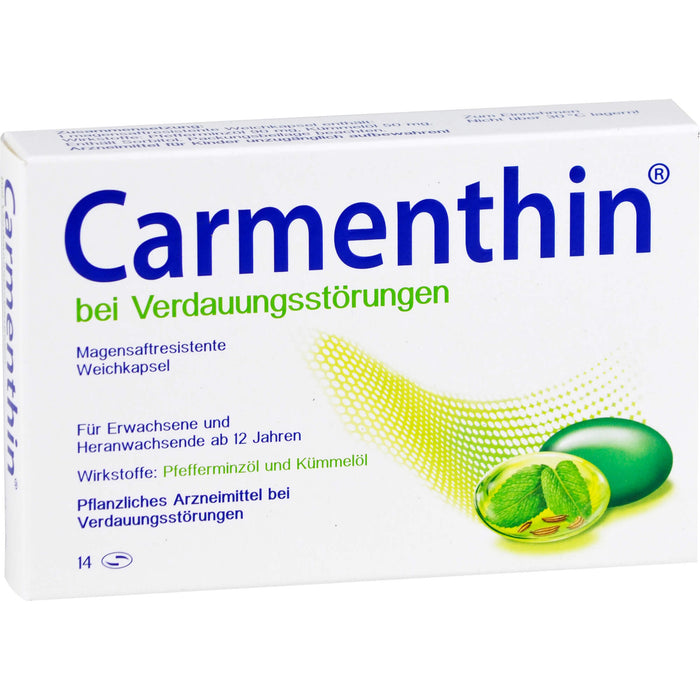 Carmenthin Weichkapseln bei Verdauungsstörungen, 14 pc Capsules