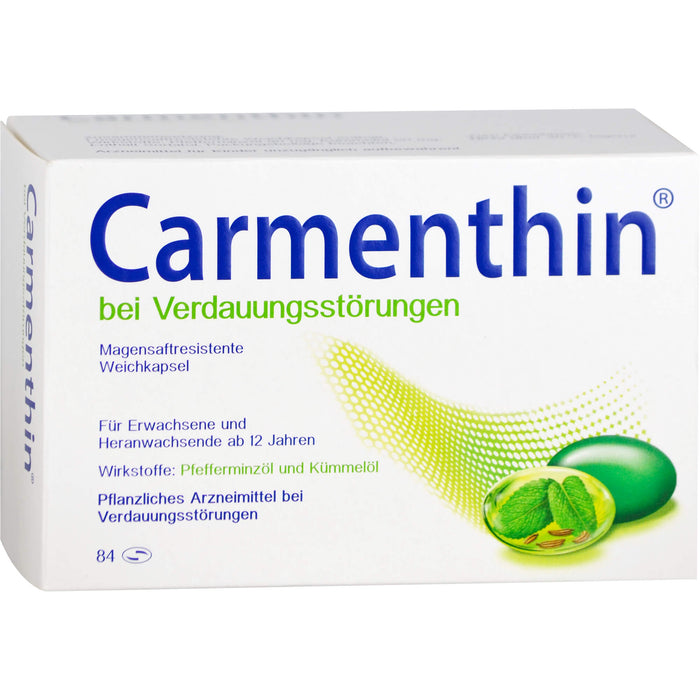 Carmenthin Weichkapseln bei Verdauungsstörungen, 84 pc Capsules