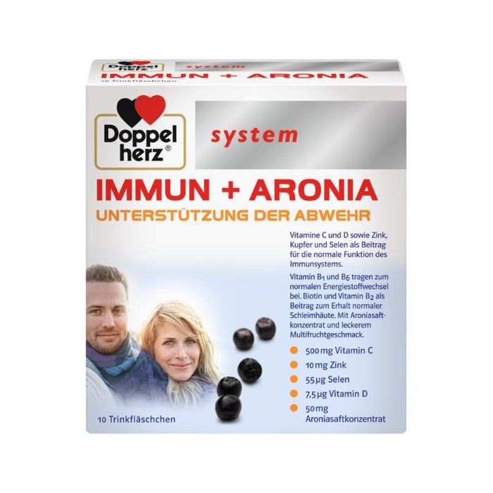 Doppelherz system Immun + Aronia Trinkfläschchen, 10 St. Ampullen