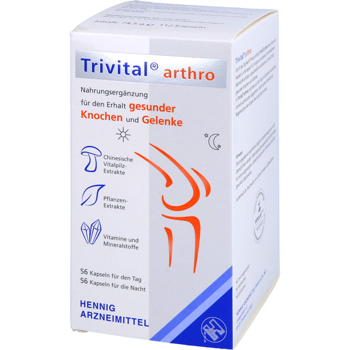 Trivital arthro Kapseln für den Tag und für die Nacht für den Erhalt gesunder Knochen und Gelenke, 12 pc Capsules