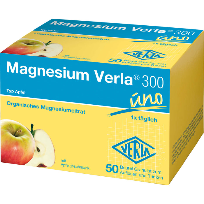 Magnesium Verla 300 uno Typ Apfel Granulat, 50 pc Sachets