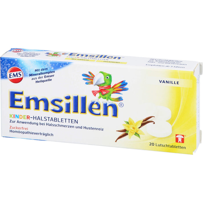 Emsillen Kinder-Halstabletten Vanille, 20 pcs. Tablets