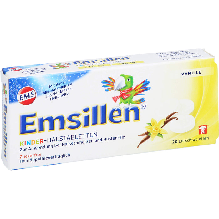 Emsillen Kinder-Halstabletten Vanille, 20 pc Tablettes