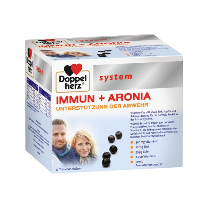 Doppelherz Immun + Aronia system Ampullen zur Unterstützung der Abwehr, 30 pcs. Ampoules