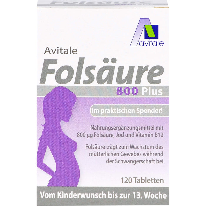 Avitale Folsäure 800 plus Tabletten, 120 St. Tabletten