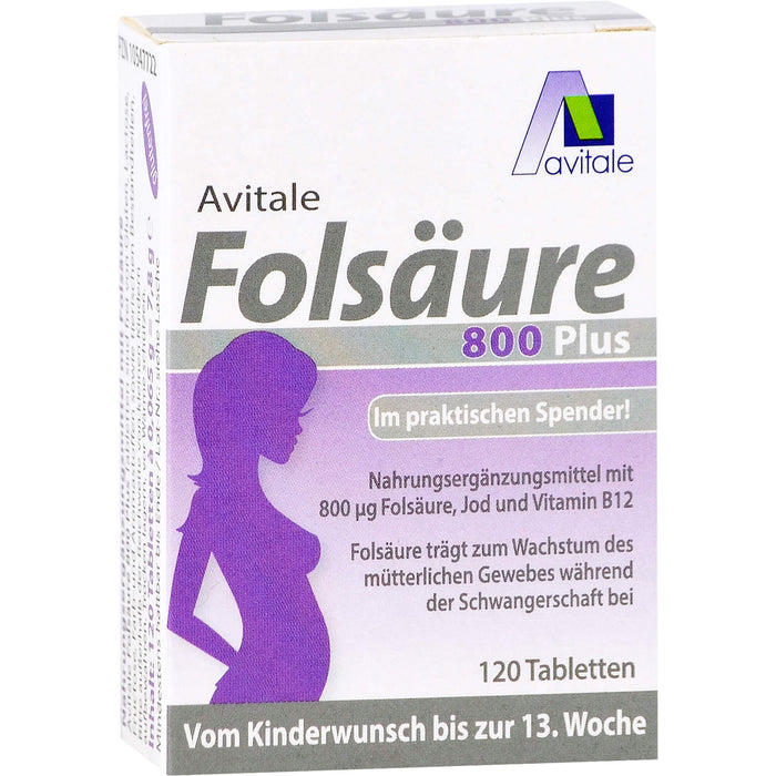 Avitale Folsäure 800 plus Tabletten, 120 pc Tablettes