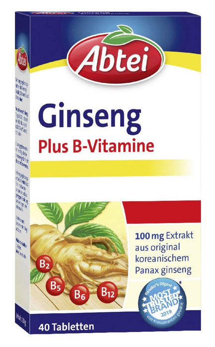 ABTEI Ginseng Plus B-Vitamine, 40 St. Tabletten