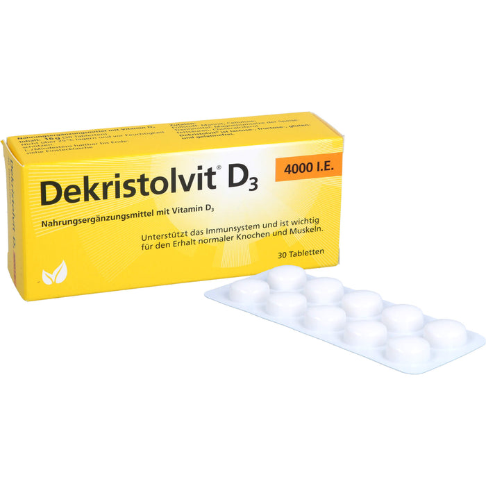 Dekristolvit D3 4000 I.E. Tabletten, 30 pc Tablettes