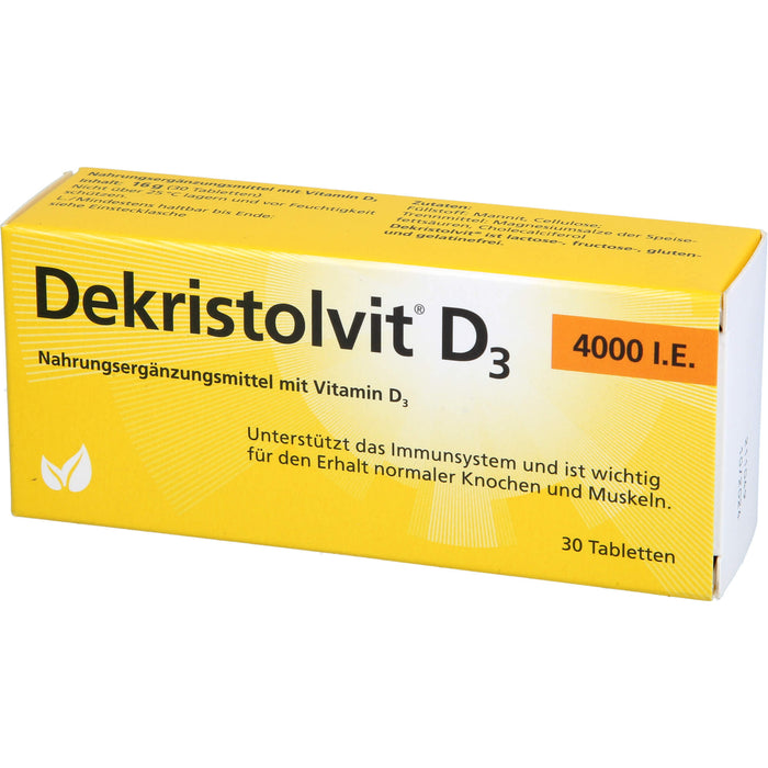 Dekristolvit D3 4000 I.E. Tabletten, 30 pcs. Tablets