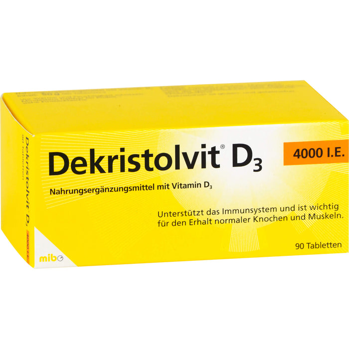 Dekristolvit D3 4000 I.E. Tabletten, 90 pc Tablettes