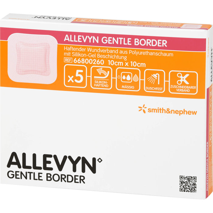 Allevyn Gentle Border 10x10 cm Verband, 5 St VER