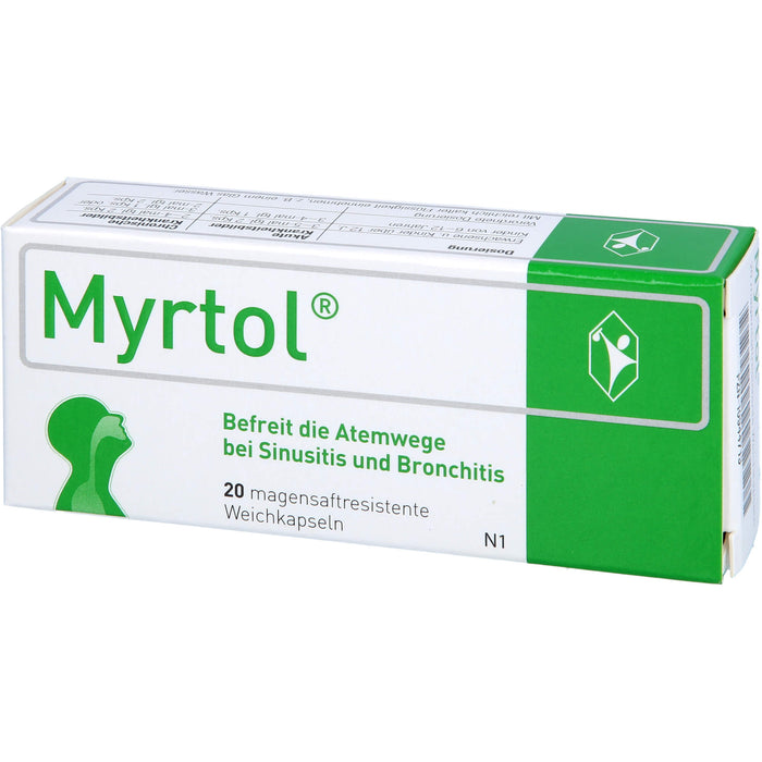 Myrtol, 120 mg, magensaftresistente Weichkapseln, 20 pc Capsules