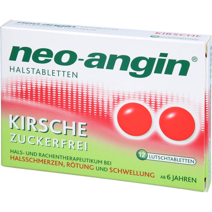 neo-angin Halstabletten Kirsche bei Halsschmerzen, Rötung und Schwellung, 12 pcs. Tablets