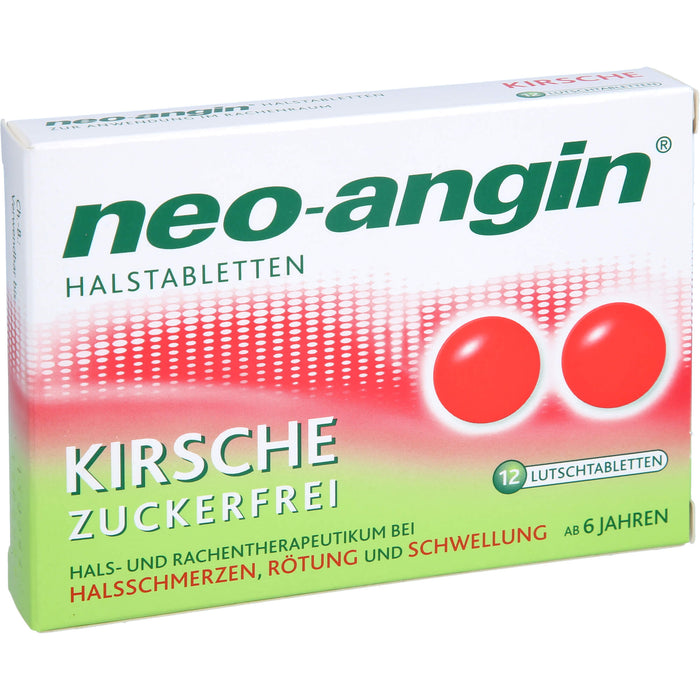 neo-angin Halstabletten Kirsche bei Halsschmerzen, Rötung und Schwellung, 12 St. Tabletten