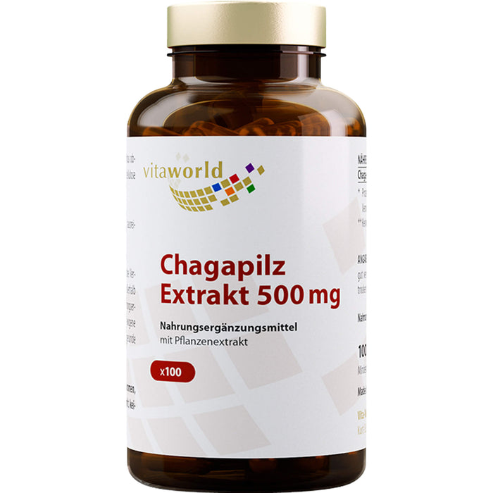 Chaga Pilz Extrakt 500mg, 100 St KAP