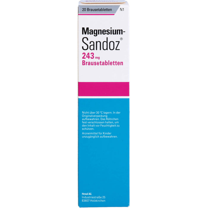 Magnesium-Sandoz 243 mg Brausetabletten, 20 pcs. Tablets