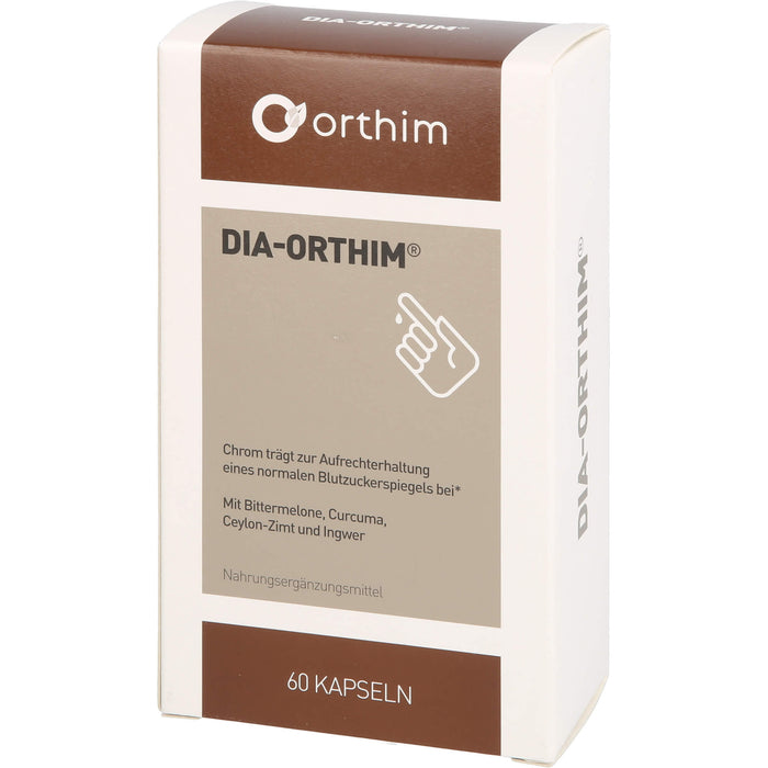 DIA-orthim Kapseln tragen zur Aufrechterhaltung eines normalen Blutzuckerspiegels bei, 60 pcs. Capsules