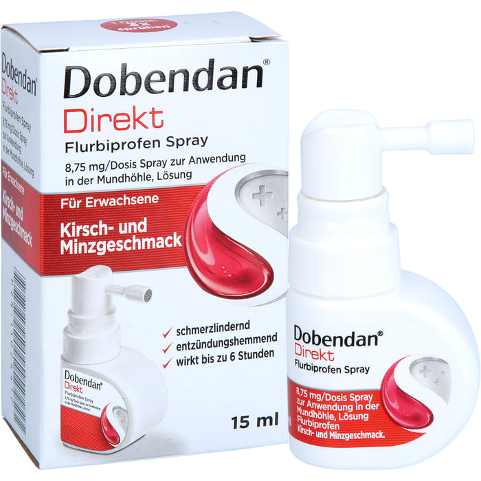 DOBENDAN Direkt Spray mit schneller Wirkung bei Halsschmerzen, 15 ml Solution