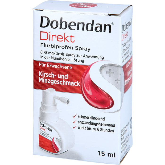 DOBENDAN Direkt Spray mit schneller Wirkung bei Halsschmerzen, 15 ml Lösung