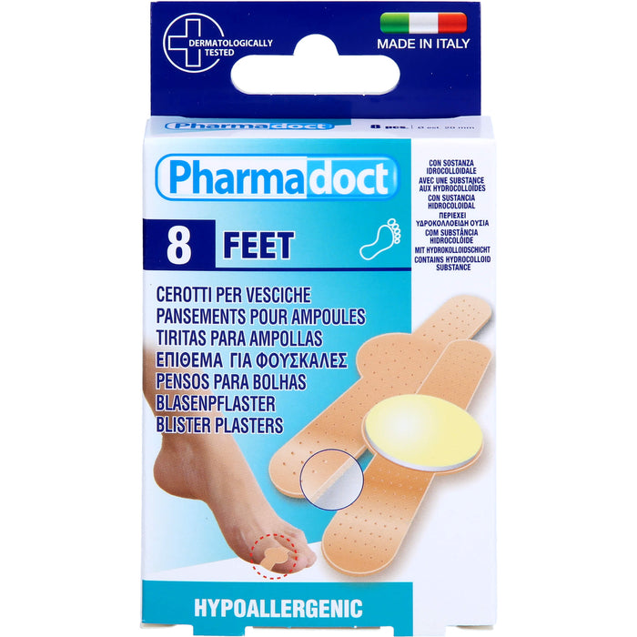 Pharmadoct Feet Blasenpflaster mit Hydrokolloidschicht, 8 pcs. Patch