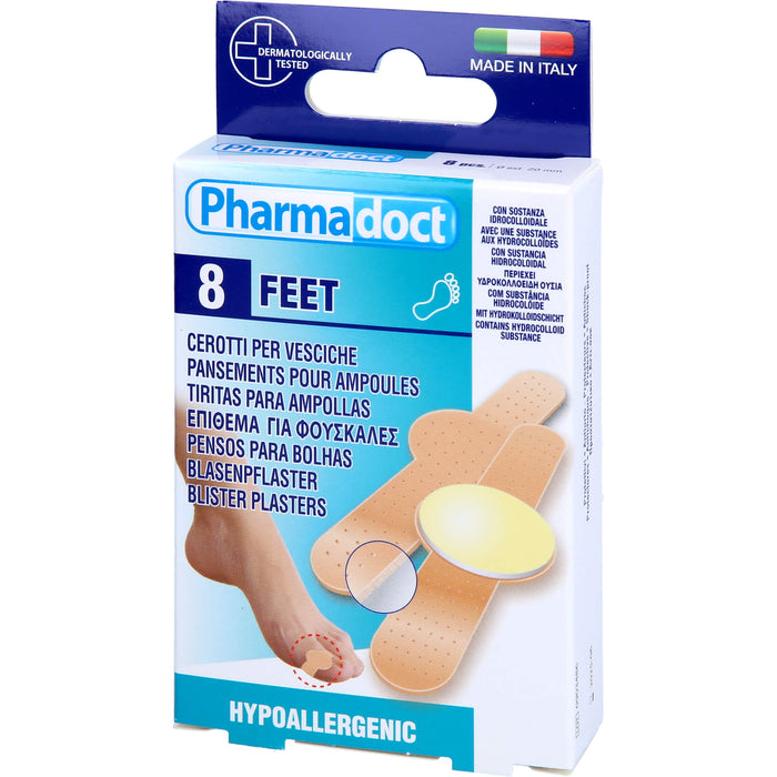 Pharmadoct Feet Blasenpflaster mit Hydrokolloidschicht, 8 pcs. Patch