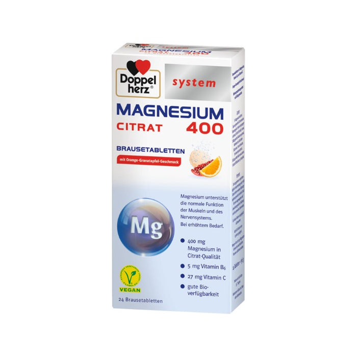 Doppelherz system MAGNESIUM 400 CITRAT, 24 pc Tablettes