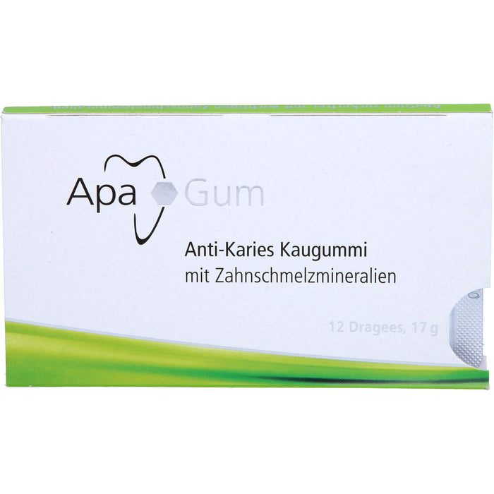 ApaGum Anti-Karies Kaugummi mit Zahnschmelzmaterialien, 12 pcs. Chewing gum