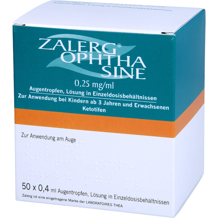 ZALERG ophta sine 0,25 mg/ml Axicorp Augentropfen bei allergischer Konjunktivitis, 50 St. Einzeldosispipetten