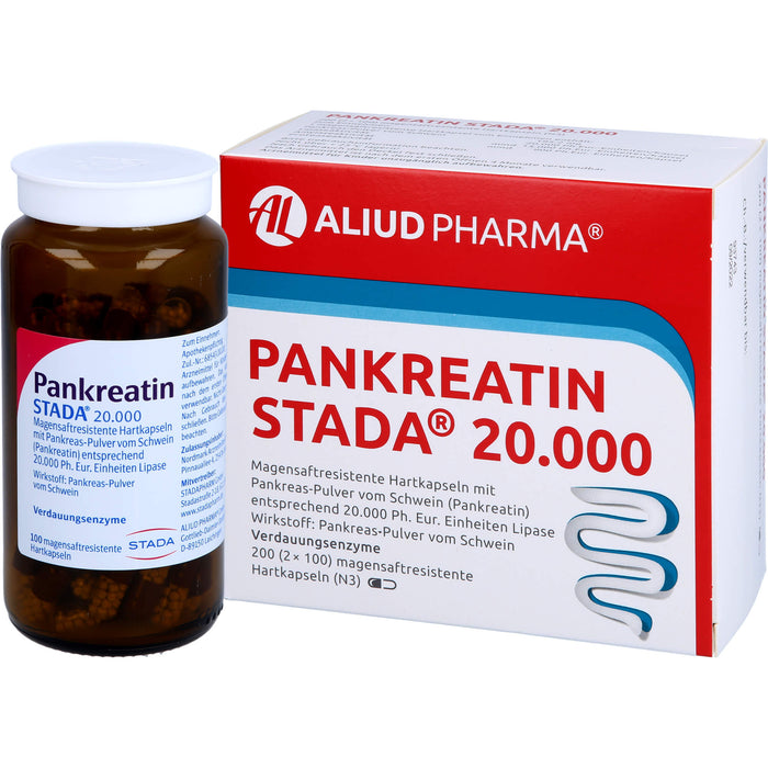 PANKREATIN STADA 20.000 Hartkapseln Verdauungsenzyme, 200 pcs. Capsules