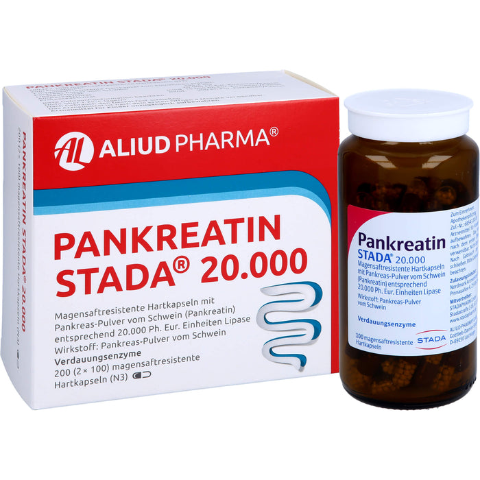 PANKREATIN STADA 20.000 Hartkapseln Verdauungsenzyme, 200 pcs. Capsules