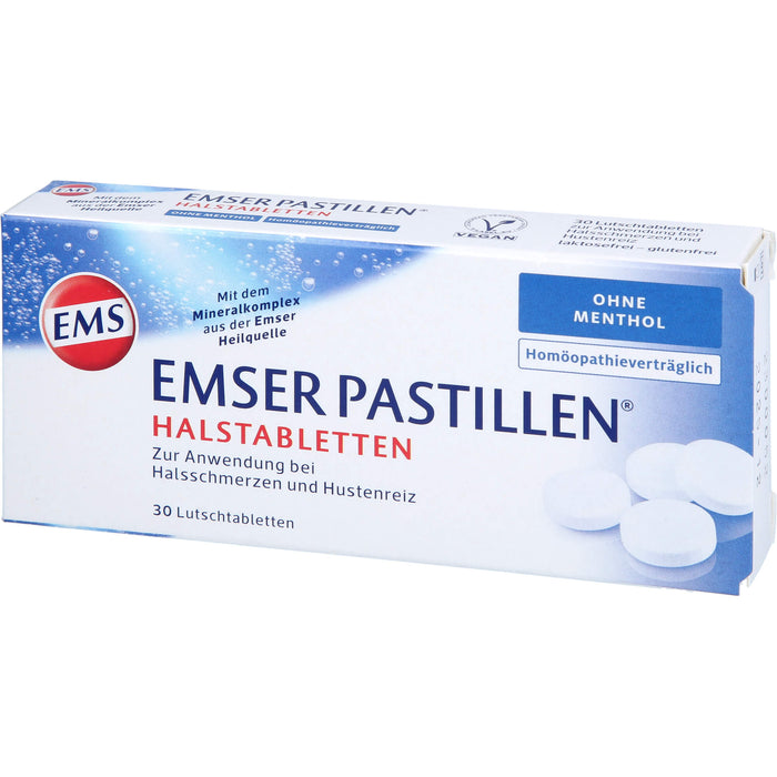 EMSER Pastillen Halstabletten ohne Menthol, 30 pc Tablettes