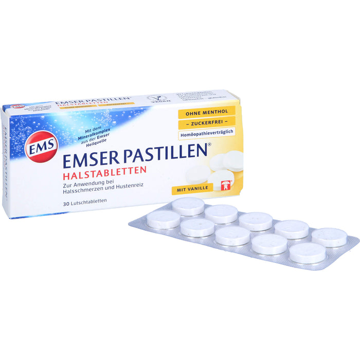 EMSER Pastillen Halstabletten ohne Menthol zuckerfrei, 30 pcs. Tablets