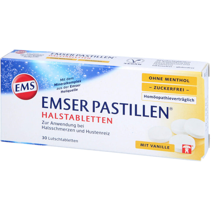 EMSER Pastillen Halstabletten ohne Menthol zuckerfrei, 30 pcs. Tablets