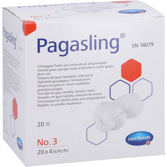 Pagasling Mulltupfer steril pflaumengroß Gr.3, 80 pcs. Swab