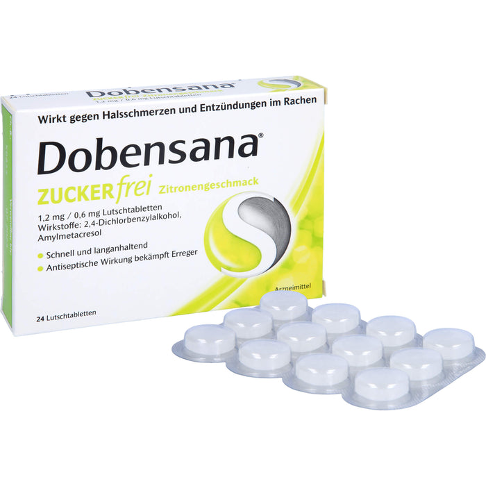 Dobensana zuckerfrei Zitronengeschmack Lutschtabletten, 24 pcs. Tablets