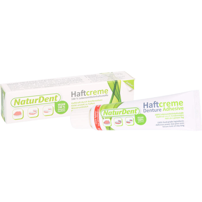 NaturDent Haftcreme zur Befestigung des Zahnersatzes, 40 g Creme