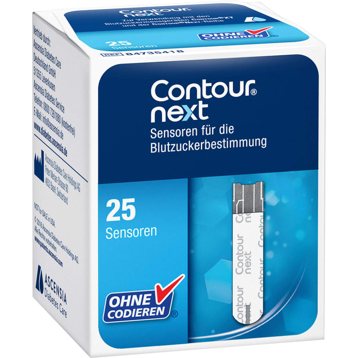 Contour next Sensoren für die Blutzuckerbestimmung, 25 pcs. Test strips