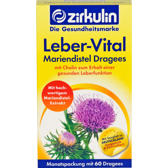 zirkulin Leber-Vital Mariendistel Dragees, 60 St. Tabletten