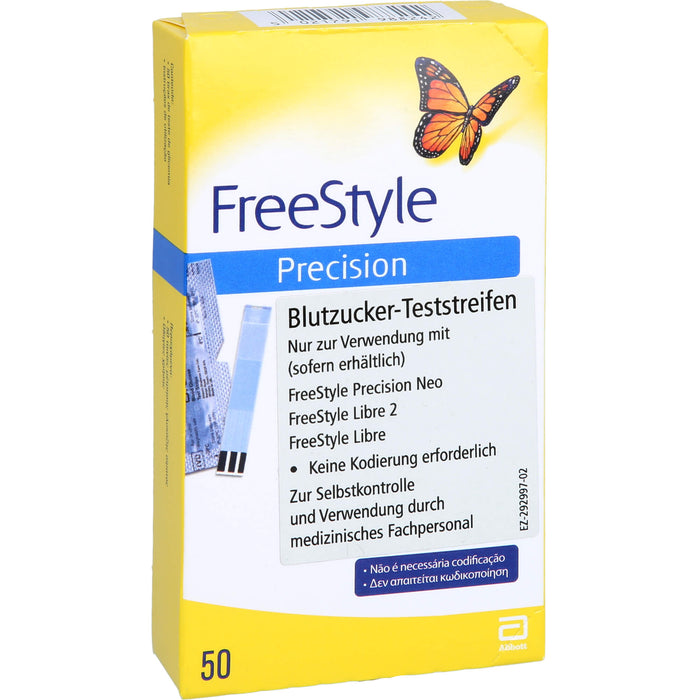 Freestyle Precision Blutzucker Teststreifen, 50 pc Bandelettes réactives