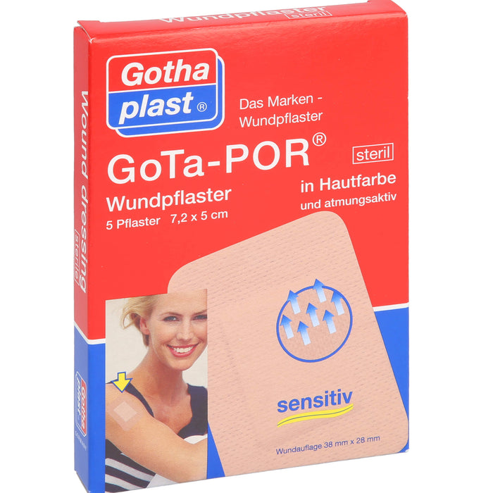 GoTa-POR Wundpflaster steril 7,2x5cm hautfarben, 5 pcs. Patch